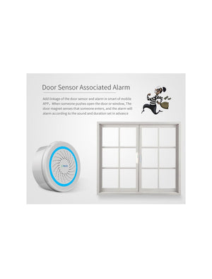 IFITech Smart · WiFi Control · Notification Alerts · Voice Control · Battery Powered - Wi-Fi Siren Alarm