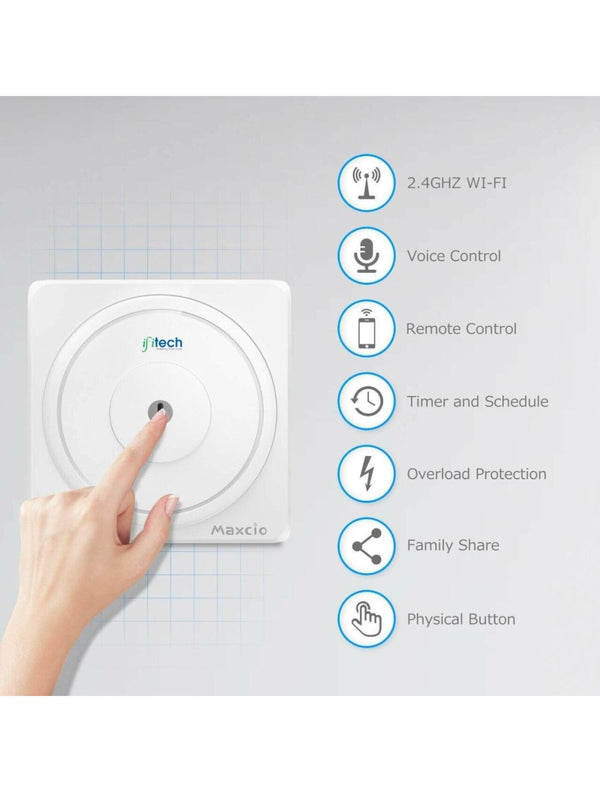IFITech Smart Touch · WiFi Control · 3 Gang Wall Switch - White
