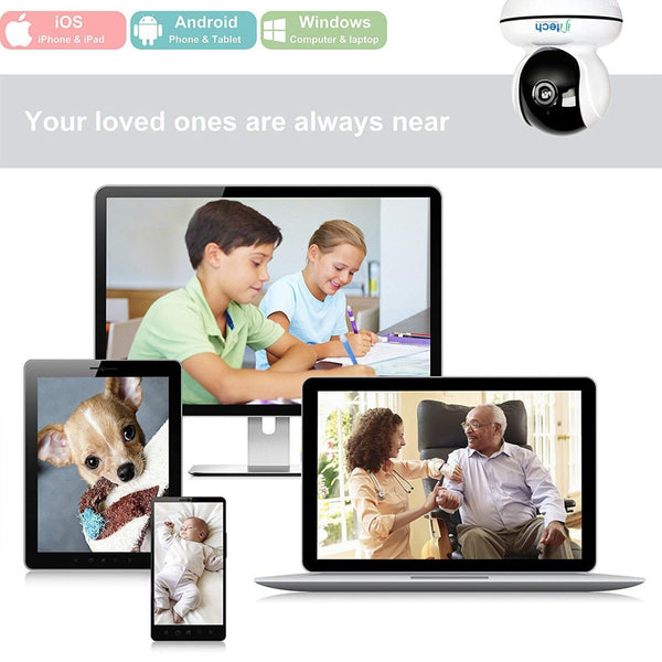 IFITech Full HD 1080P 2 MP · Smart pan & tilt camera for 360°coverage - Wireless IP Camera