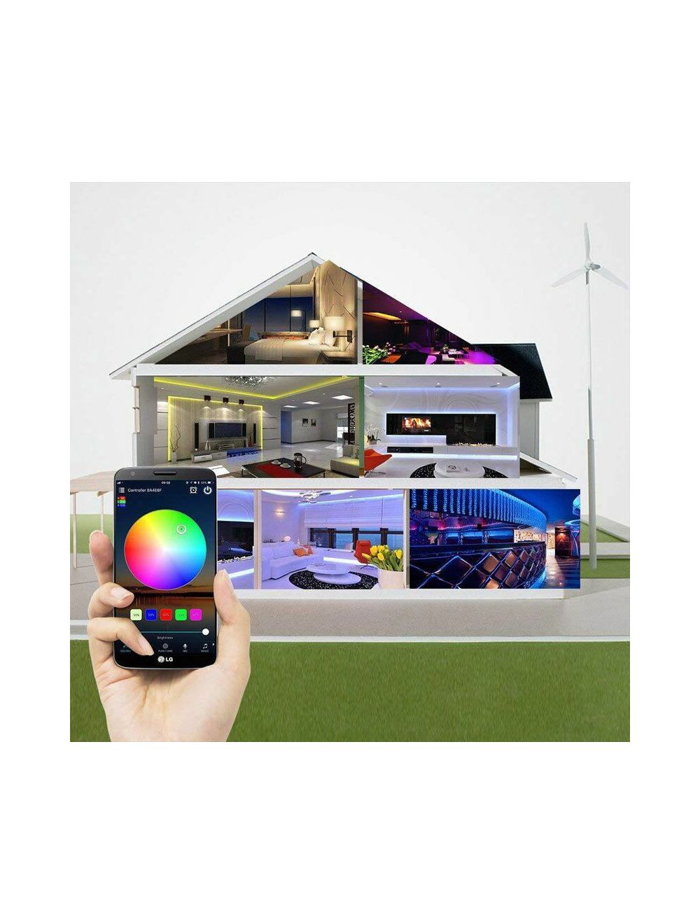 IFITech WiFi Smart RGB Multicolor LED Flexible Strip Light  with Smartphone Controlled & Google Home/Alexa Compatible
