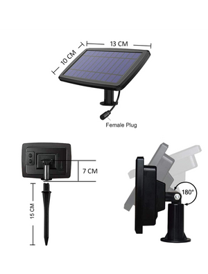 IFITech · Waterproof · Auto ON/OFF · 4 Modes Lighting · 10 LED G40 Bulbs · Solar Powered String Lights- 5.5 Meters