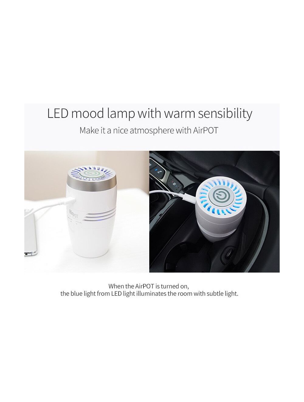 IFITech AirPOT Portable Car Air Cleaner For Room, Car, Kitchen, Toilet