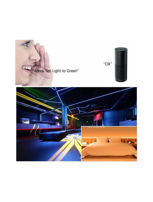 IFITech WiFi Smart RGB Multicolor LED Flexible Strip Light  with Smartphone Controlled & Google Home/Alexa Compatible