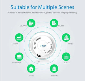 IFITech · Smart WiFi Control · Voice Control · Battery Powered · Smoke Detector