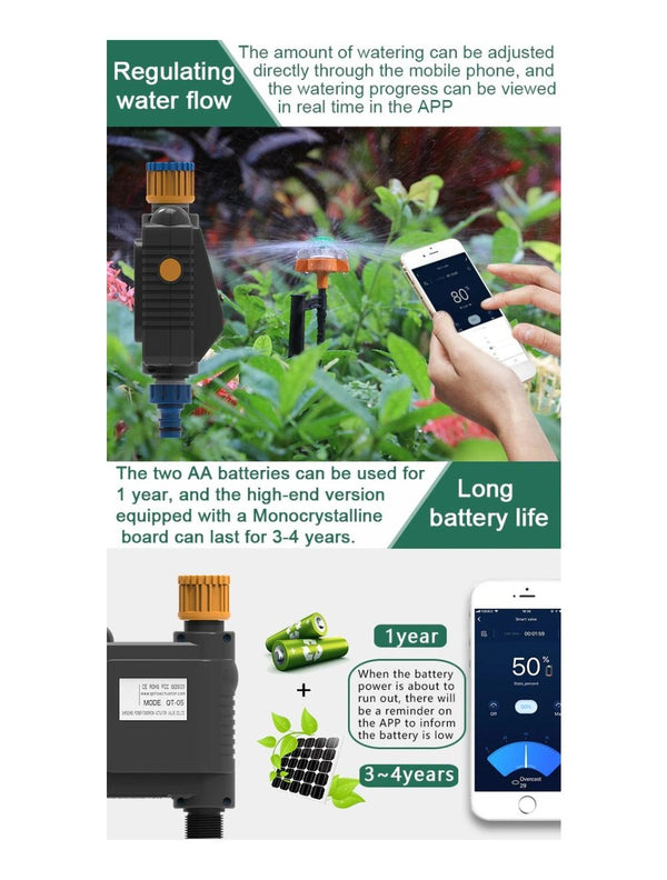 IFITech Automatic WiFi Garden Irrigation Timer | App Control, Compatible with Alexa & Google Home