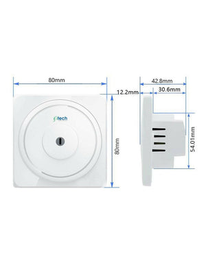 IFITech Smart Touch · WiFi Control · 3 Gang Wall Switch - White
