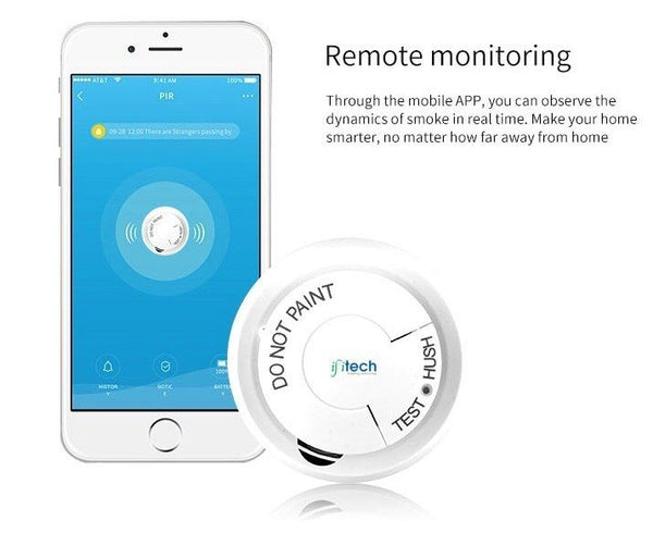 IFITech · Smart WiFi Control · Voice Control · Battery Powered · Smoke Detector