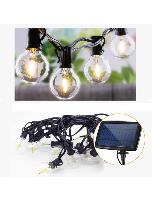 IFITech · Waterproof · Auto ON/OFF · 4 Modes Lighting · 10 LED G40 Bulbs · Solar Powered String Lights- 5.5 Meters