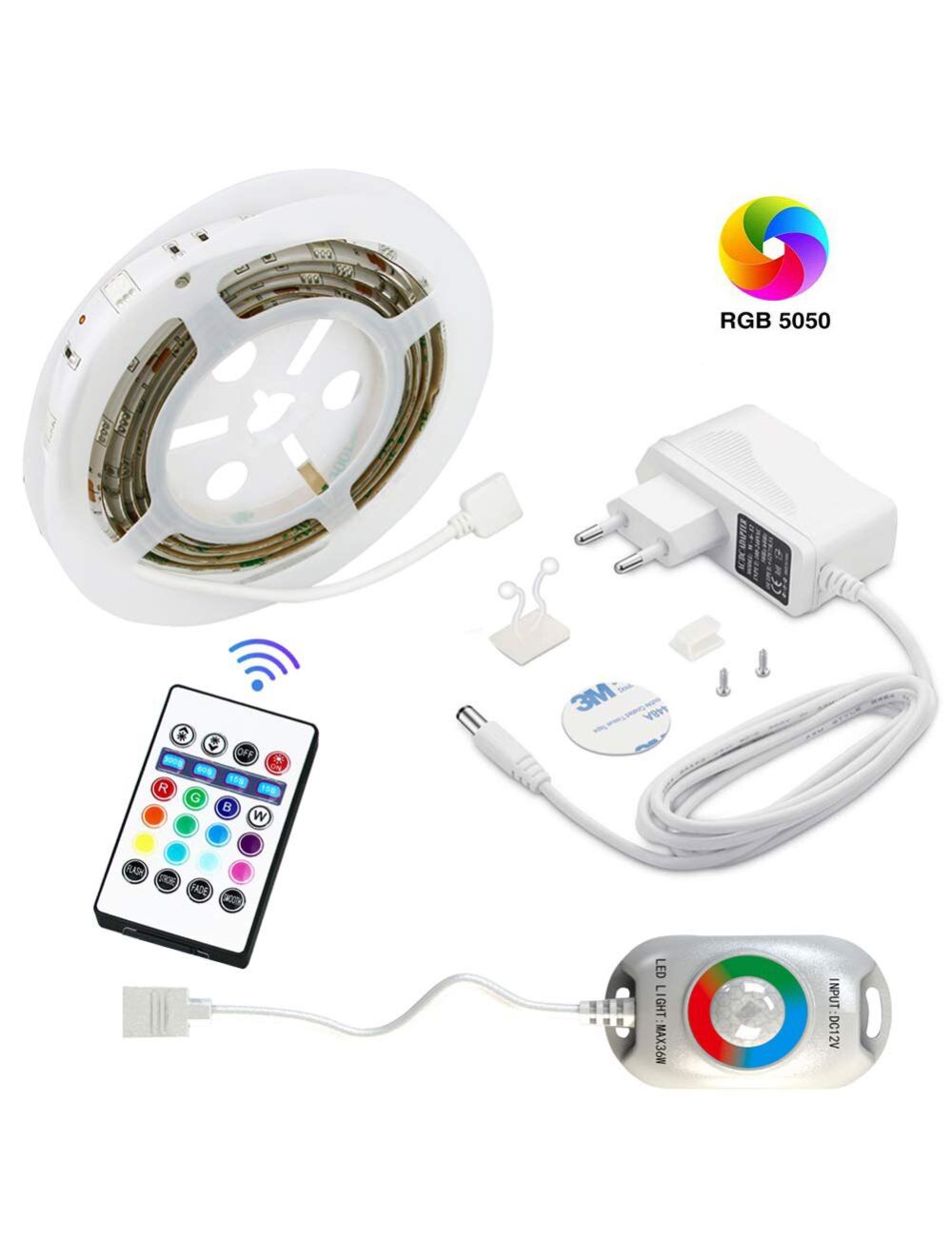IFITech Remote Control RGB Strip Light with Motion Sensor