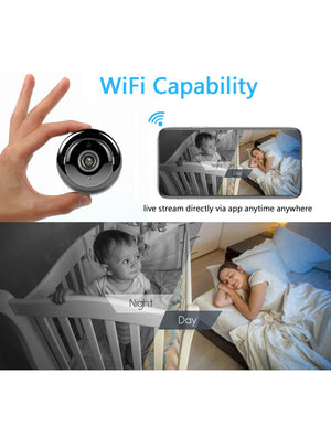 IFITech · 1080P Full HD Video Resolution · Baby Monitor · Night Vision · Hang Anywhere - WiFi Mini IP Camera