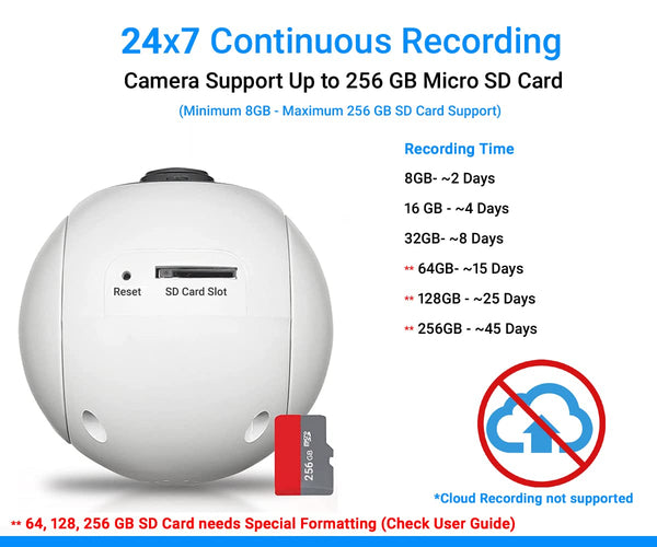 IFITech 1080P HD WiFi Bulb Camera with 2MP resolution, 360° rotation, and color night vision for indoor surveillance.
Supports motion detection alerts, two-way communication, and SD card recording up to 256GB.
Easy installation in standard B22 bulb holders, ideal for home or office security monitoring.