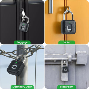 IFITech Fingerprint Lock – Smart Padlock with Keyless Biometric Access - USB Rechargeable| App Control (Bluetooth)