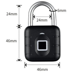 IFITech Fingerprint Lock – Smart Padlock with Keyless Biometric Access - USB Rechargeable| App Control (Bluetooth)