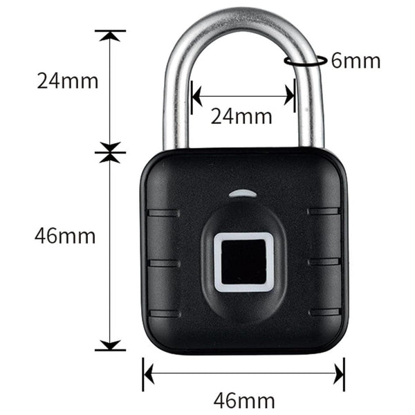 IFITech Fingerprint Lock – Smart Padlock with Keyless Biometric Access - USB Rechargeable| App Control (Bluetooth)