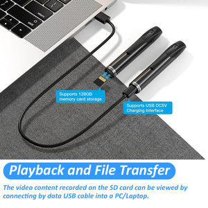 Eye4Spy 1080P HD Pen Camera – discreet hidden spy pen with built-in HD camera, loop recording, portable design, supports up to 128GB micro SD card, rechargeable battery, ideal for meetings, lectures, interviews, and personal security.