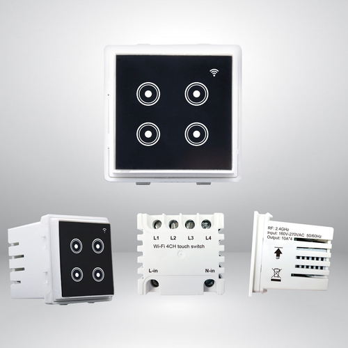 IFITech  WiFi Smart Touch Switch (4 Gang) |Compatible  with Alexa/Google Home | App Control