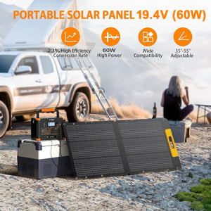 IFITech 60W Portable Waterproof Foldable Solar Panel Charger | Portable Power Station