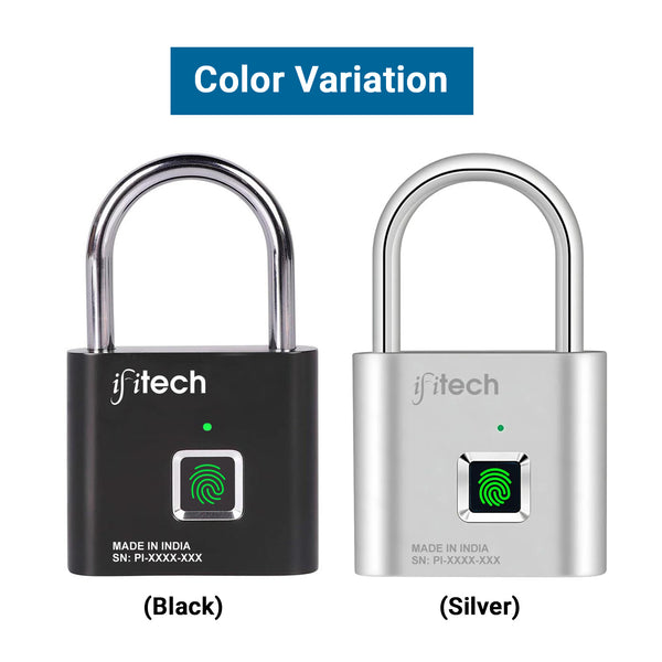 IFITech Fingerprint Lock – Smart Padlock with Keyless Biometric Access (USB Rechargeable)