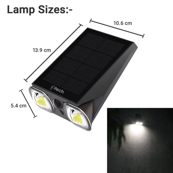 IFITech High Performance IFISWL-309 Outdoor Motion Sensor Solar Fence Lights