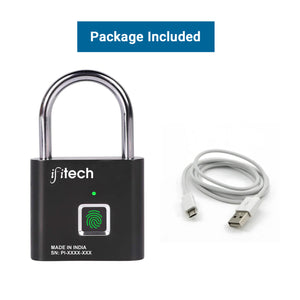 IFITech Fingerprint Lock – Smart Padlock with Keyless Biometric Access (USB Rechargeable)