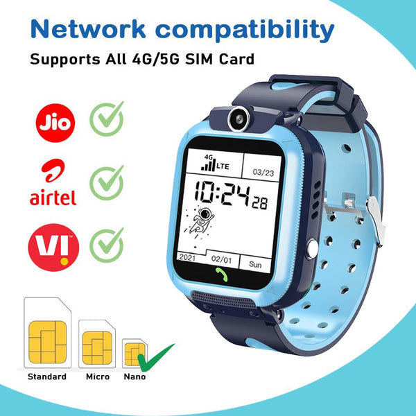 SeTracker "L2-Lite" 4G Calling Kids Smart Watch for Boys & Girls
