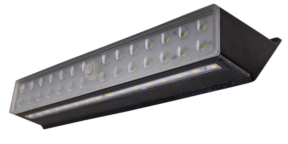 IFITech Solar LED Light - Dual Lighting - Wall Washer Warm White Lights & Motion Sensor Wall Light - Cool White