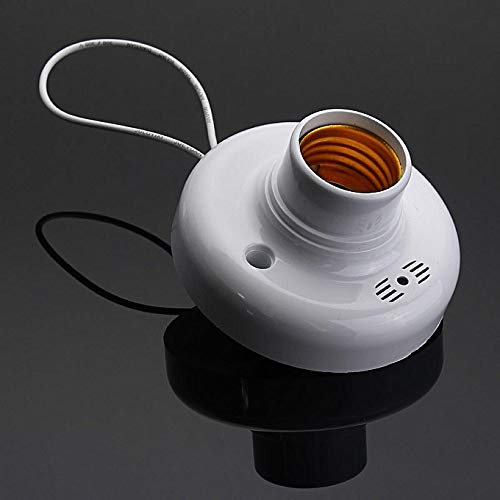 IFITech Smart Sound Sensor Bulb Holder - Support E27 Bulbs, Garage/Door/Under Ground/Cellar Lighting
