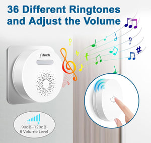 IFITech Self-Powered Wireless Door bell for Home & Office