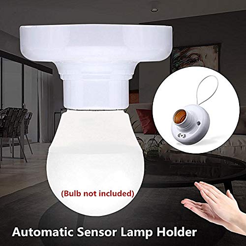 IFITech Smart Sound Sensor Bulb Holder - Support E27 Bulbs, Garage/Door/Under Ground/Cellar Lighting