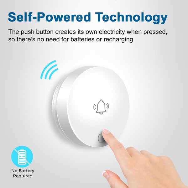 IFITech Self-Powered Wireless Door bell for Home & Office
