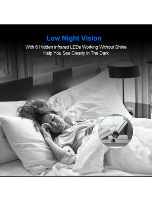 Eye4Spy 1080P Mini Home Security Camera with WiFi connectivity for live remote viewing and motion detection alerts.
Supports continuous and motion-based recording, 100° wide-angle lens, low-light night vision, and SD card storage up to 128GB.
Compact, magnetic, and flexible design ideal for home, office, and personal security monitoring.