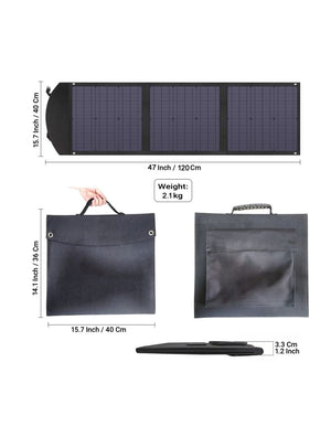 IFITech 70W Foldable Solar Portable USB Outdoor Charger with Dual Charging Ports