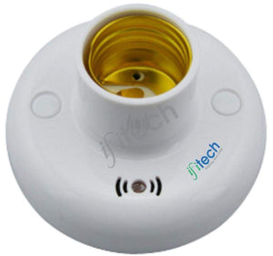 IFITech Smart Sound Sensor Bulb Holder - Support E27 Bulbs, Garage/Door/Under Ground/Cellar Lighting