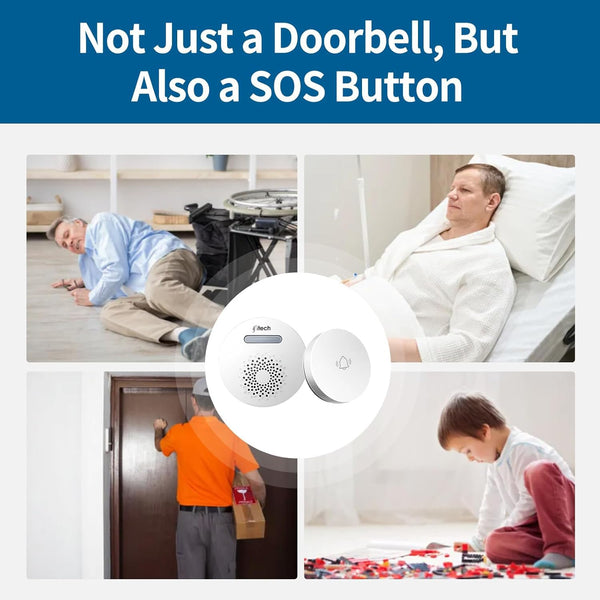 IFITech Self-Powered Wireless Door bell for Home & Office