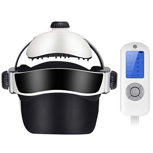 IFITech Head and Eye Massager Helmet with Acupressure, Heat, Air Pressure & Music