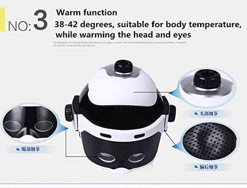 IFITech Head and Eye Massager Helmet with Acupressure, Heat, Air Pressure & Music