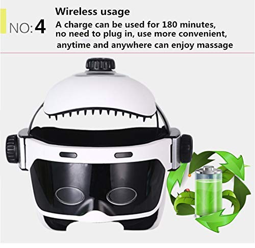 IFITech Head and Eye Massager Helmet with Acupressure, Heat, Air Pressure & Music