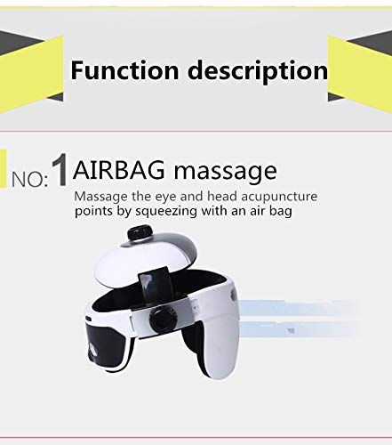 IFITech Head and Eye Massager Helmet with Acupressure, Heat, Air Pressure & Music