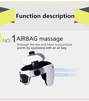 IFITech Head and Eye Massager Helmet with Acupressure, Heat, Air Pressure & Music