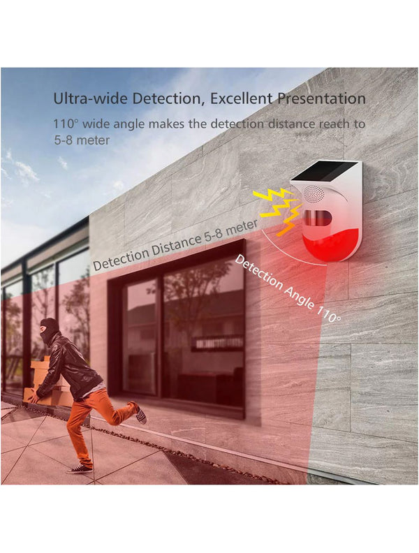 IFITech Solar Motion Detector Siren Alarm