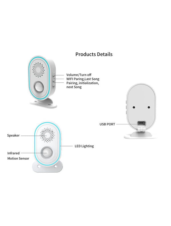 IFITech  WiFi Motion Sensor Welcome  Alarm |  App Control