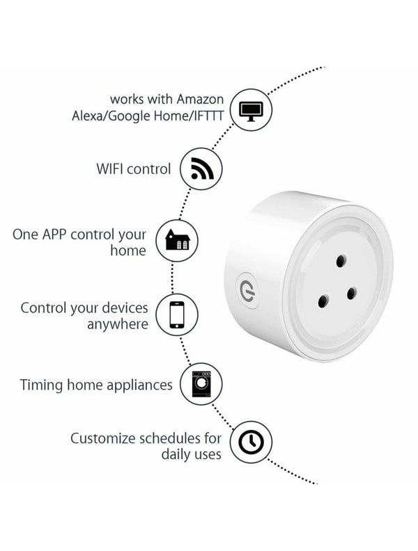 IFITech 10A Smart WiFi Socket, Compatible with Alexa/App (iOS/Android)