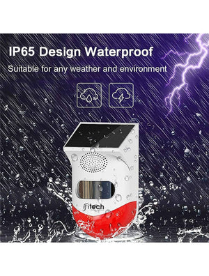 IFITech WiFi Solar  Motion Sensor Alarm | 120DB Siren Sound | Remote / App Control