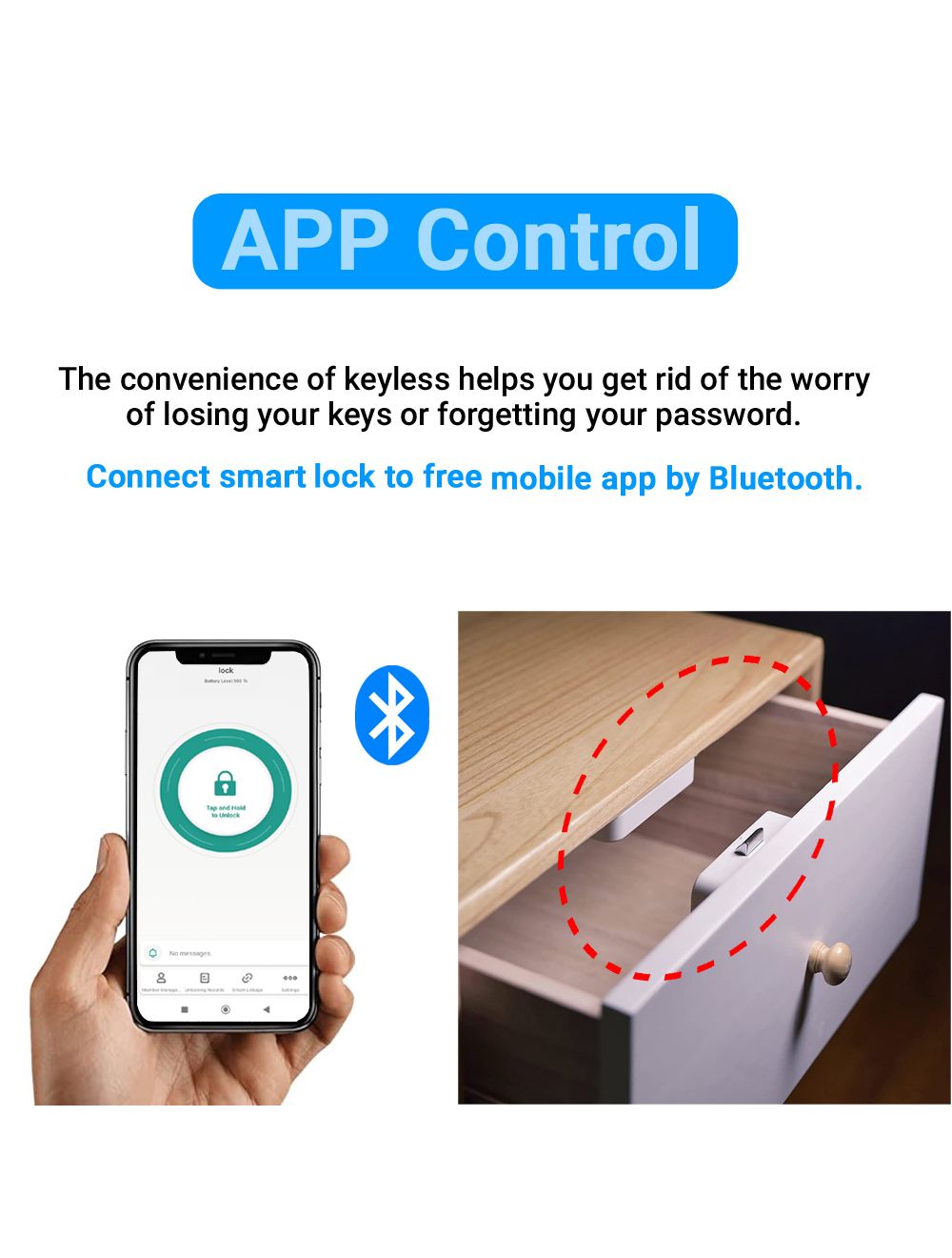 IFITech Smart Lock for cub boards, doors . Key less access - Bluetooth