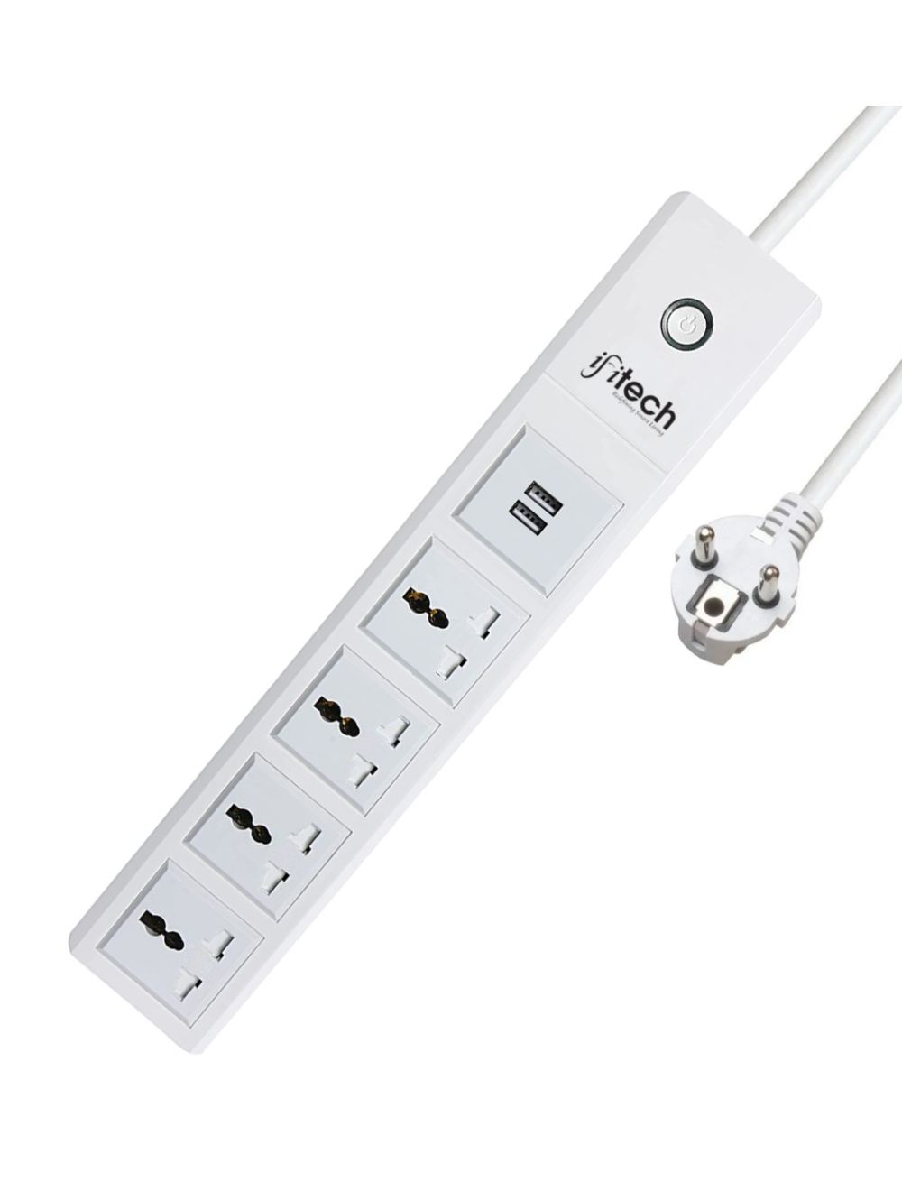 IFITech  WiFi Smart Power Strip / Extension Board (4 Universal Sockets + 2 USB Ports), Compatible with Alexa and Google Home | App Control