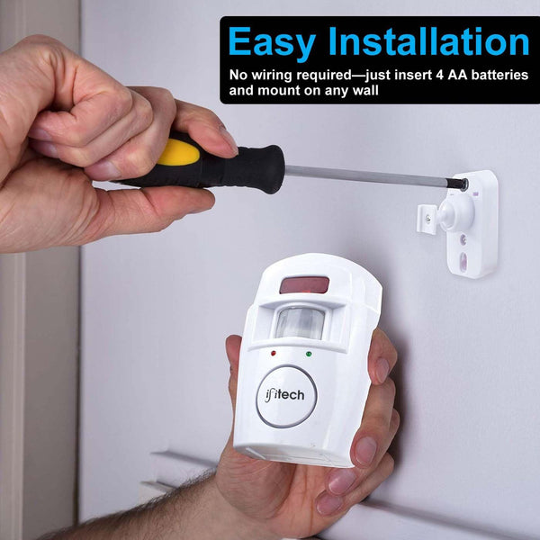IFITech Motion Sensor Alarm with 105 dB Siren
