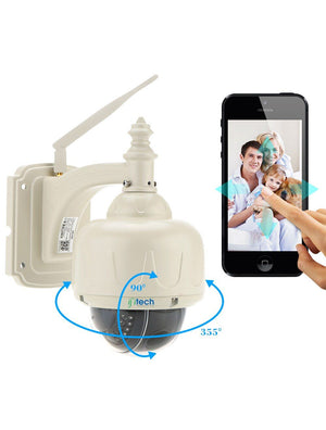 IFITech™ 1.3MP PTZ Outdoor Wireless/Wired IP Network Bullet Camera with 4X Optical Zoom