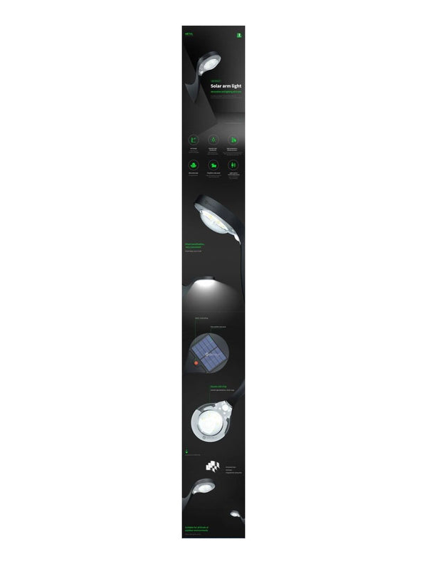 IFITech Solar PIR Sensor Wall Light