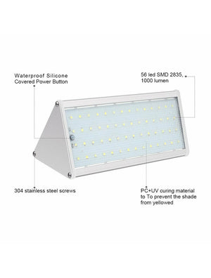 IFITech · Waterproof · 56 LED Aluminium Alloy · Solar Outdoor Wall Lights