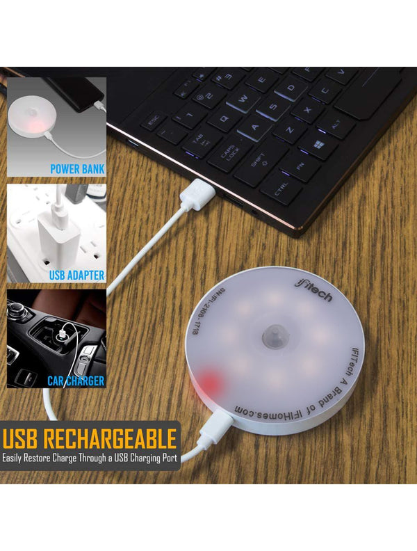 IFITech 8 LED Motion Sensor Rechargeable Light